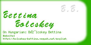 bettina bolcskey business card